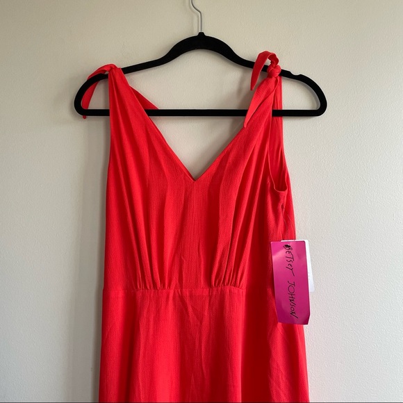 New. Betsey Johnson Georgette Crepe Sleeveless Dress Size 4 - Picture 3 of 7